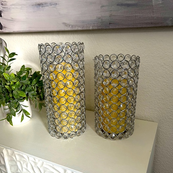 Battery Operated Crystal Candle Holders - Picture 2 of 7